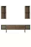 TV-bänk Hanah Home Gold Line Valnöt Svart Spånskiva 180x30x48 cm - TV-bänkar - 8683742126188 - 7