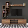 TV-bänk Hanah Home M16 Valnöt Spånskiva 180x48,6x35 cm - TV-bänkar - 8681875462128 - 4