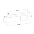 TV-bänk Hanah Home Beliz Valnöt Spånskiva 192x53x37 cm - TV-bänkar - 8683743316038 - 7