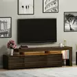 TV-bänk Hanah Home Beliz Valnöt Spånskiva 192x53x37 cm - TV-bänkar - 8683743316038 - 3