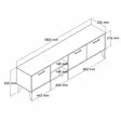 TV-bänk Hanah Home Exxen Ek Spånskiva 180x53x35 cm - TV-bänkar - 8683743796878 - 1
