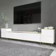 TV-bänk Hanah Home Imaj Vit Guld Spånskiva 180x45,2x35 cm 40x60x35 cm - TV-bänkar - 8684282548478 - 2