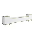 TV-bänk Hanah Home Imaj Vit Guld Spånskiva 180x45,2x35 cm 40x60x35 cm - TV-bänkar - 8684282548478 - 1