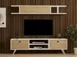 TV-bänk Hanah Home Italo Vit Furu Spånskiva 160x45x30 cm - TV-bänkar - 8681875158618 - 3