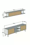 TV-bänk Hanah Home Italo Vit Furu Spånskiva 160x45x30 cm - TV-bänkar - 8681875158618 - 6
