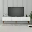 TV-bänk Hanah Home Lyon 44 Vit Valnöt Spånskiva 180x44x35 cm - TV-bänkar - 8684282640578 - 2
