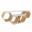 TV-bänk Hanah Home Bal Vit Spånskiva 140x29,6x55,5 cm - TV-bänkar - 8683743120918 - 5