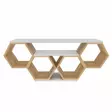 TV-bänk Hanah Home Bal Vit Spånskiva 140x29,6x55,5 cm - TV-bänkar - 8683743120918 - 1
