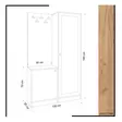 Hallmöbel Hanah Home Broc Ek Spånskiva 100x180x35 cm - Hallskåp - 8681875179118 - 1
