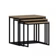 Nestingbord Hanah Home Evia Valnöt Spånskiva 55x50x40 cm 50x46x38 cm 45x42x36 cm - Möbler - 8683742465638 - 1