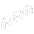 Nestingbord Hanah Home Evia Valnöt Spånskiva 55x50x40 cm 50x46x38 cm 45x42x36 cm - Möbler - 8683742465638 - 8