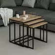 Nestingbord Hanah Home Evia Valnöt Spånskiva 55x50x40 cm 50x46x38 cm 45x42x36 cm - Möbler - 8683742465638 - 2