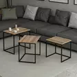 Nestingbord Hanah Home Evia Valnöt Spånskiva 55x50x40 cm 50x46x38 cm 45x42x36 cm - Möbler - 8683742465638 - 3
