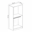 Garderob Hanah Home Kale Glass Antracit Spånskiva 90x210x52 cm - Garderober - 8683742559818 - 7