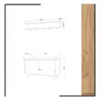 Hallmöbel Hanah Home Arasso Ek Spånskiva 90x60x35 cm - Hallskåp - 8681875126778 - 1