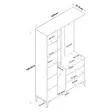 Hallmöbel Hanah Home EA109 Valnöt Vit Spånskiva 120x198,6x37,5 cm - Hallskåp - 8684282480808 - 9