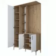 Hallmöbel Hanah Home EA109 Valnöt Vit Spånskiva 120x198,6x37,5 cm - Hallskåp - 8684282480808 - 8