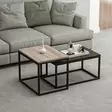 Soffbord Hanah Home Leka Svart Spånskiva 72x37x45 cm 60x47x45 cm - Soffbord - 8684282259268 - 2