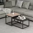 Soffbord Hanah Home Leka Svart Spånskiva 72x37x45 cm 60x47x45 cm - Soffbord - 8684282259268 - 4