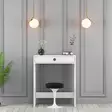Sminkbord Hanah Home Lizbon Vit Spånskiva 70x40x84,7 cm - Toalettbord - 8684282088578 - 2