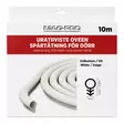 Dörrtätning spår 8 mm x 10 m vit Mag-Pro - TPE-gummi, limfri montering - Fönster- och dörrtätningar - 6418536039038 - 4