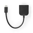 USB-C Adapter | USB 3.2 Gen 1 | USB-C Hane | VGA hona 15p | 1920x1200 | 5 Gbps | 0.20 m | Rund | Nickelplaterad | PVC | Svart | Plastpåse - Dator och nätverk - 5412810331178 - 2