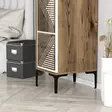 Garderob Hanah Home Kumsal P Valnöt Vit Spånskiva 40x47,5x201,4 cm - Garderober - 8684282088738 - 7