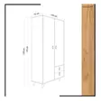 Garderob Hanah Home Musso Ek Spånskiva 100x190x52 cm - Garderober - 8681875207538 - 4