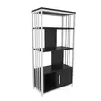 Bokhylla Hanah Home Valero Vit Antracit Spånskiva 60x120x29,6 cm - Bokhyllor - 8683743959488 - 5