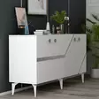Konsolbord Hanah Home Iris Vit Silver Spånskiva 150x40x79 cm - Byråer och skåp - 8684282612728 - 4