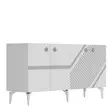 Konsolbord Hanah Home Iris Vit Silver Spånskiva 150x40x79 cm - Byråer och skåp - 8684282612728 - 9