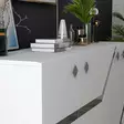 Konsolbord Hanah Home Iris Vit Silver Spånskiva 150x40x79 cm - Byråer och skåp - 8684282612728 - 5