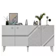 Konsolbord Hanah Home Iris Vit Silver Spånskiva 150x40x79 cm - Byråer och skåp - 8684282612728 - 8