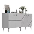 Konsolbord Hanah Home Iris Vit Silver Spånskiva 150x40x79 cm - Byråer och skåp - 8684282612728 - 1