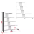 Bokhylla Hanah Home Reward Vit Spånskiva 122x120x20 cm - Bokhyllor - 8681875025668 - 1