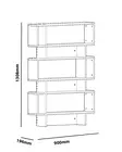 Bokhylla Hanah Home Elze Vit Spånskiva 90x130,8x19,6 cm - Bokhyllor - 8681181980378 - 3