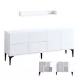 Konsolbord Hanah Home Lucky Vit Svart Spånskiva 180x80x40 cm - Byråer och skåp - 8683743536948 - 4