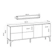 Konsolbord Hanah Home Lucky Vit Svart Spånskiva 180x80x40 cm - Byråer och skåp - 8683743536948 - 1