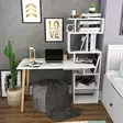 Skrivbord Hanah Home Vina Vit Spånskiva 133x55x146,4 cm - Skrivbord - 8683743118168 - 2