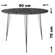 Matbord Hanah Home Sandalf Vit Spånskiva 90x75x90 cm - Bord - 8681875741858 - 6