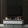 TV-bänk Hanah Home Century Vit Spånskiva 150x30x45 cm - TV-bänkar - 8683742102168 - 3