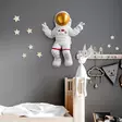 Väggdekor Polyester Wallity Peace Sign Astronaut Vit Guld Polyester 35x47x10 cm - Dekorationer, prydnadsföremål - 8683743851768 - 6