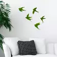Väggdekor Metall Wallity Swallows Grön MDF 19x18 cm 19x19 cm 19x11 cm 19x17 cm 19x14 cm 5 Delar - Dekorationer, prydnadsföremål - 8683742873198 - 2