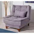 Bäddsoffa Atelier del Sofa Kelebek TKM04 Grå Tyg 190x85x90 cm - Bäddsoffor - 8682870916838 - 5