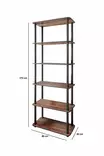 Bokhylla Hanah Home Bookcase 6 Rect Valnöt MDF 60x173x30 cm - Bokhyllor - 8684283348718 - 5