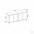 Konsolbord Hanah Home Le?la Valnöt Spånskiva 150x73x36 cm - Byråer och skåp - 8684283788118 - 6