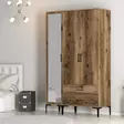 Garderob Hanah Home Kumsal RT Valnöt Spånskiva 120x47,5x201,4 cm - Garderober - 8684282089308 - 6