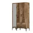 Garderob Hanah Home Kumsal RT Valnöt Spånskiva 120x47,5x201,4 cm - Garderober - 8684282089308 - 1