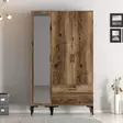 Garderob Hanah Home Kumsal RT Valnöt Spånskiva 120x47,5x201,4 cm - Garderober - 8684282089308 - 2