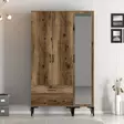 Garderob Hanah Home Kumsal RT Valnöt Spånskiva 120x47,5x201,4 cm - Garderober - 8684282089308 - 3